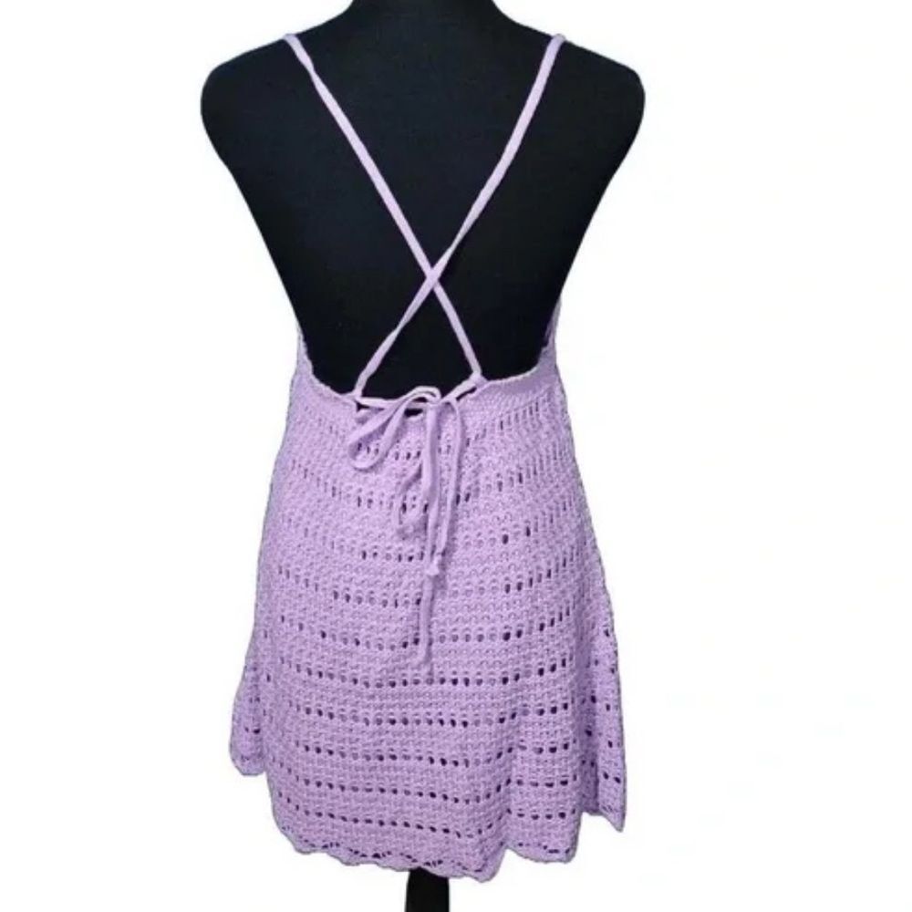 Lulu’s purple lilac Crochet Dress. Size M. - Picture 6 of 8